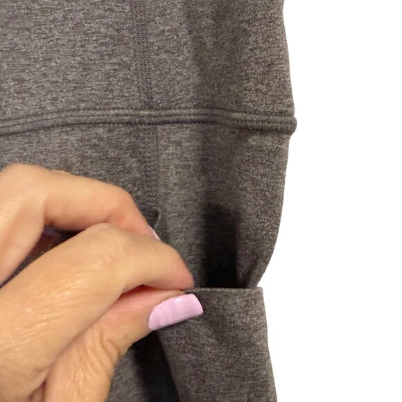 Athleta Salutation Stash Pocket Tight Heathered Gray Size MP - Picture 2 of 9